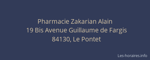 Pharmacie Zakarian Alain