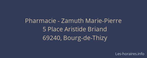 Pharmacie - Zamuth Marie-Pierre