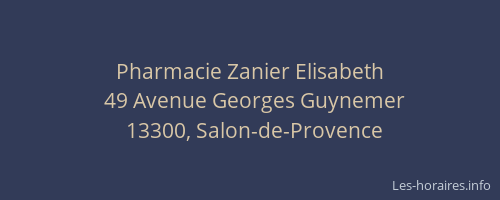 Pharmacie Zanier Elisabeth