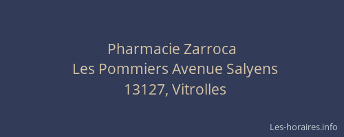 Pharmacie Zarroca