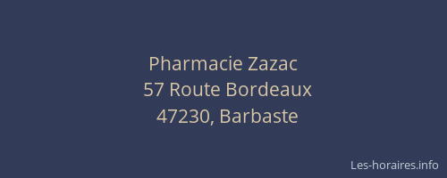 Pharmacie Zazac
