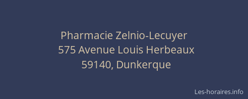 Pharmacie Zelnio-Lecuyer