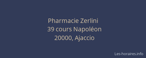 Pharmacie Zerlini