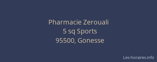 Pharmacie Zerouali