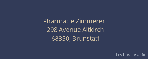 Pharmacie Zimmerer