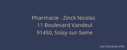 Pharmacie - Zinck Nicolas