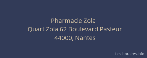 Pharmacie Zola
