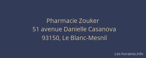 Pharmacie Zouker