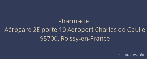 Pharmacie
