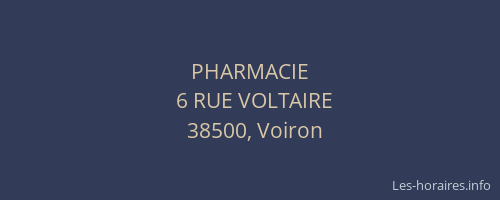 PHARMACIE