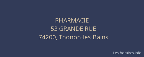 PHARMACIE