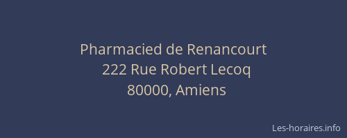Pharmacied de Renancourt