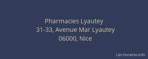 Pharmacies Lyautey