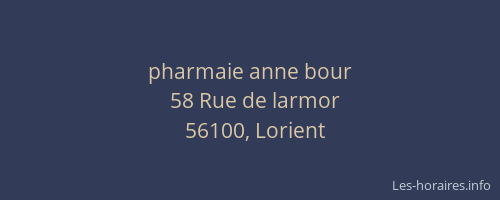 pharmaie anne bour