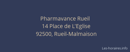 Pharmavance Rueil