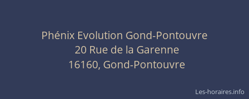 Ph&eacute;nix Evolution Gond-Pontouvre