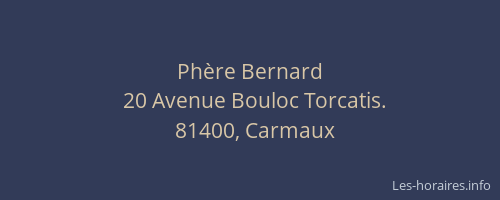 Ph&egrave;re Bernard