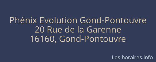 Phénix Evolution Gond-Pontouvre