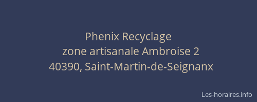 Phenix Recyclage