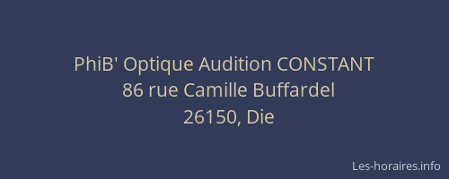PhiB' Optique Audition CONSTANT