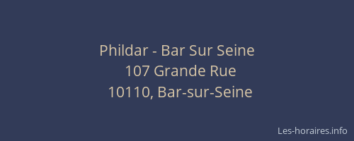 Phildar - Bar Sur Seine