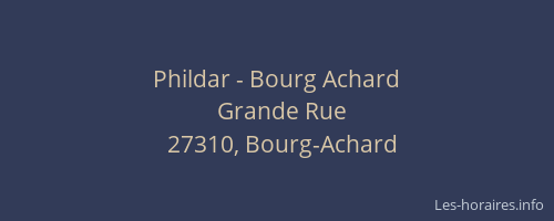 Phildar - Bourg Achard