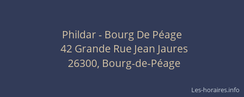 Phildar - Bourg De P&eacute;age
