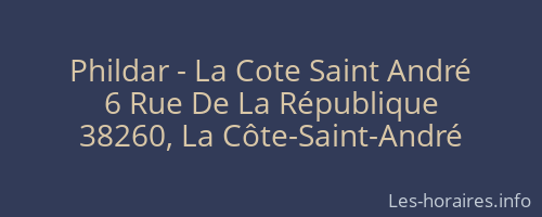 Phildar - La Cote Saint André