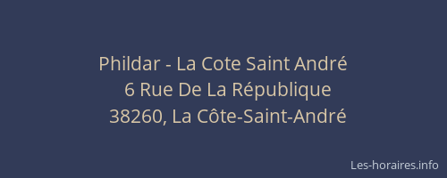 Phildar - La Cote Saint Andr&eacute;