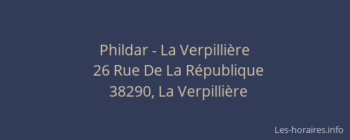 Phildar - La Verpilli&egrave;re