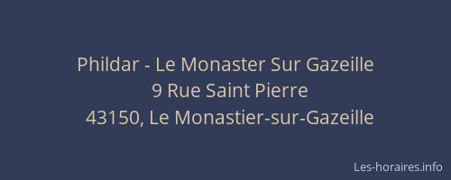 Phildar - Le Monaster Sur Gazeille
