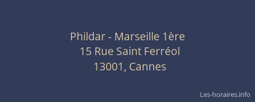 Phildar - Marseille 1ère