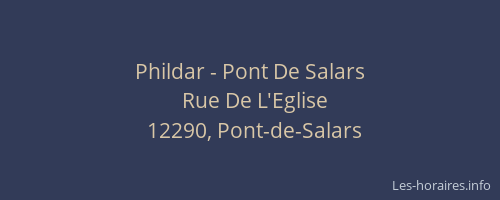 Phildar - Pont De Salars