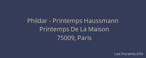 Phildar - Printemps Haussmann