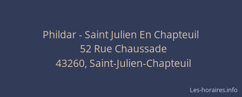 Phildar - Saint Julien En Chapteuil