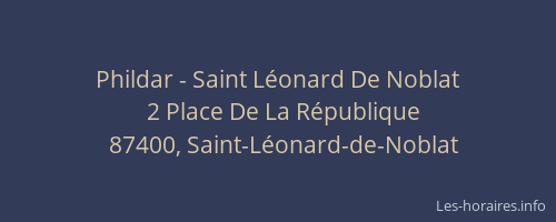 Phildar - Saint Léonard De Noblat