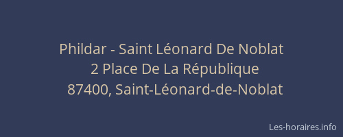 Phildar - Saint L&eacute;onard De Noblat