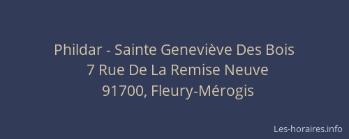 Phildar - Sainte Geneviève Des Bois