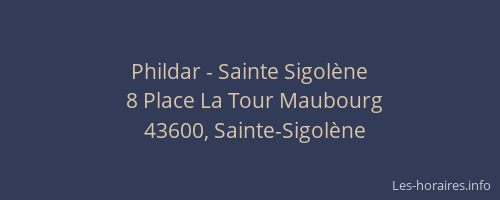 Phildar - Sainte Sigolène