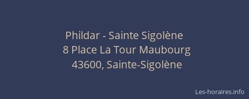 Phildar - Sainte Sigol&egrave;ne