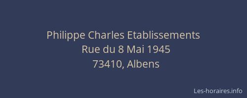 Philippe Charles Etablissements