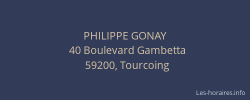 PHILIPPE GONAY