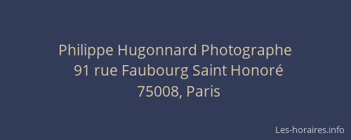 Philippe Hugonnard Photographe