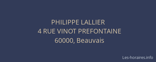 PHILIPPE LALLIER