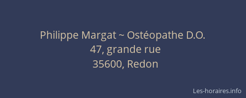 Philippe Margat ~ Ostéopathe D.O.