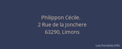 Philippon Cécile.