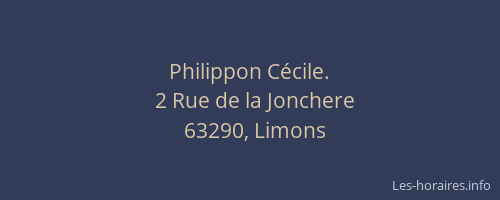 Philippon C&eacute;cile.