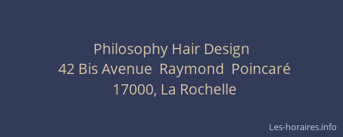 Philosophy Hair Design