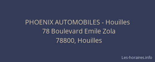 PHOENIX AUTOMOBILES - Houilles