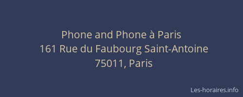 Phone and Phone à Paris